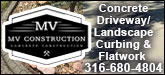 MV Construction LLC Sponsorship Banner